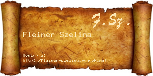 Fleiner Szelina névjegykártya